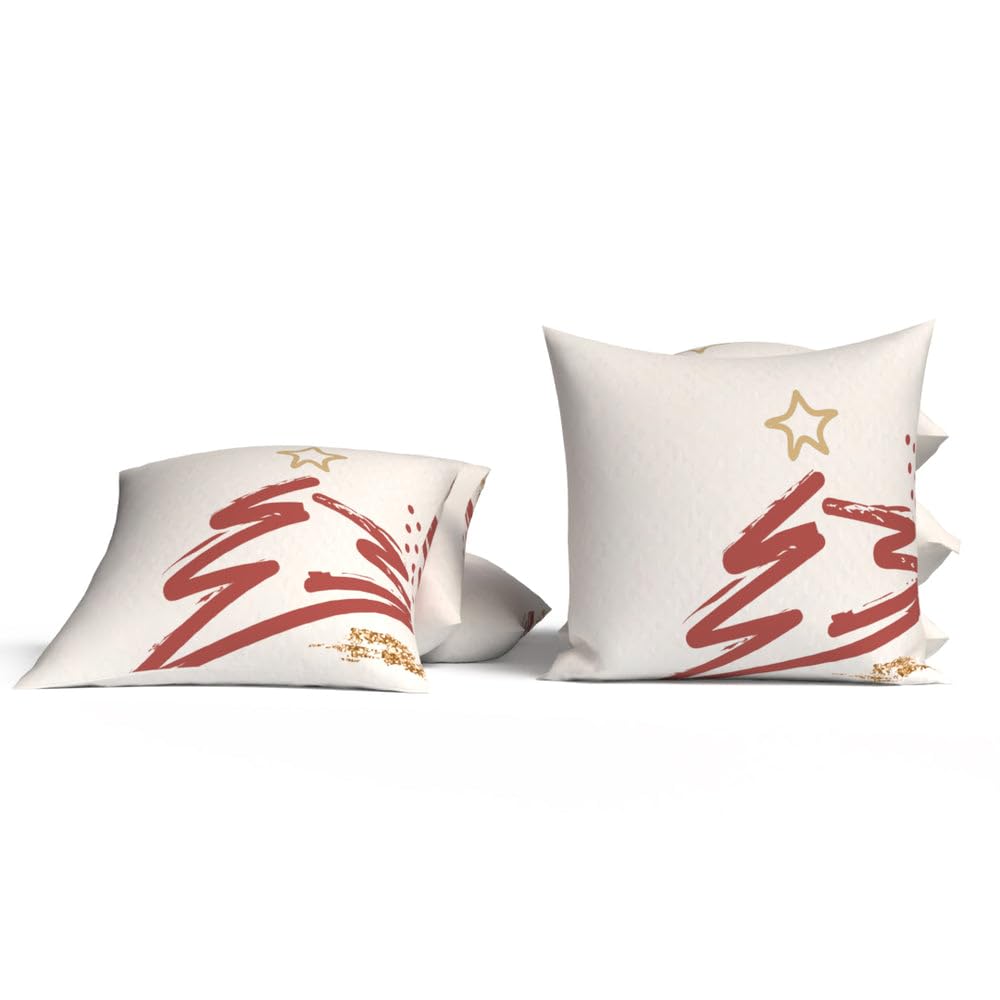 Christmas Cushion 40x40 CM, Washable Soft Holiday Pillow for Sofa, Bedroom, Living Room, or Office, Festive Decorative Accent