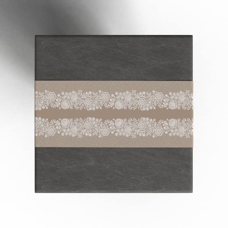 Slate Velvet Table Runner in Beige & Blue, a 35x140 cm plush decorative centerpiece with a sophisticated geometric design, blends modern style with luxurious comfort for an elegant table