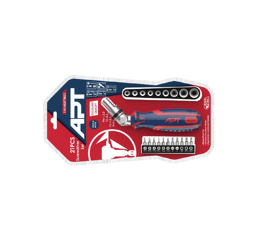 APT 21pcs Ratchet Screwdriver Set
