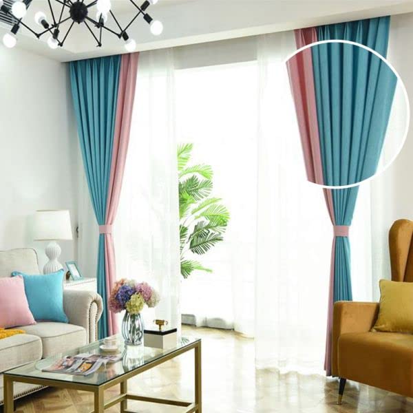 Velvet Sabia Modern Design Curtain – Two colors With Tie-backs - 2 Piece - Basic Tape Design