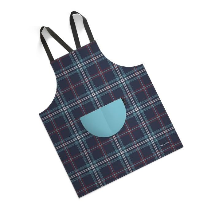 Apron, Cross-Back Design, Soft Cotton-Like Fabric, One Size, Lightweight Breathable Unisex with Front Pocket, for Cooking, and Daily Use