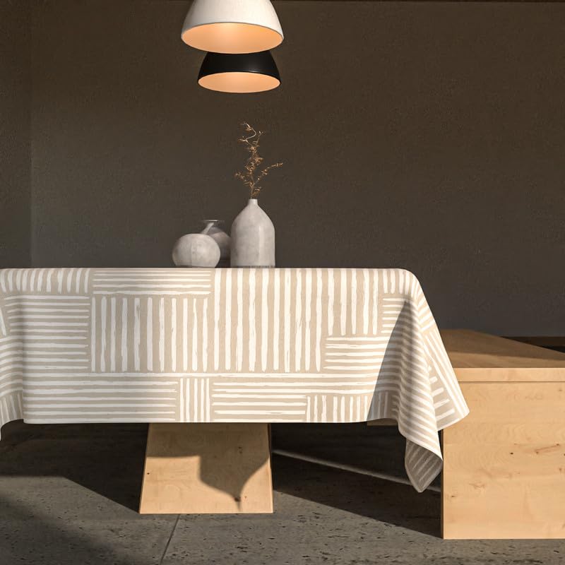 Hazel Waterproof Tablecloth, a Multicolor 140x140 cm Square Table Cover made from Durable Polyester Fabric, a Charming and Spillproof Protector for Kitchen and Dining Room Tables