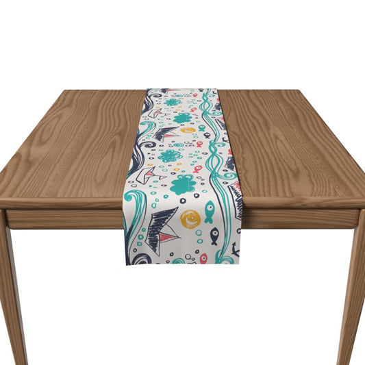 Velvet Molly Runner, a Plush Multicolor Decorative Centerpiece with a Vibrant and Joyful Design, 35x140 cm, combines a Luxurious Feel with a Playful Pattern to Enliven your Home