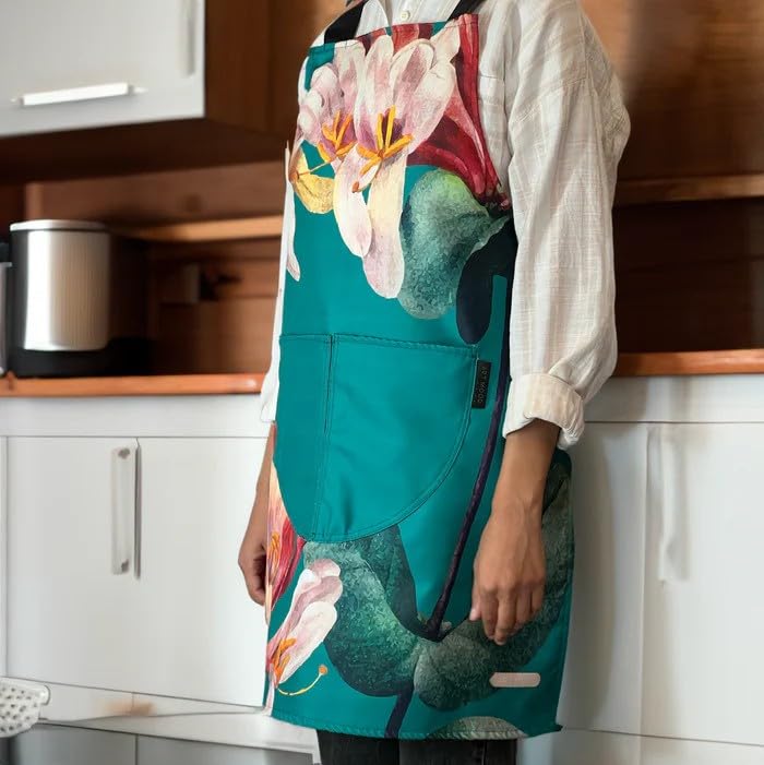 Apron, Cross-Back Design, Soft Cotton-Like Fabric, One Size, Lightweight Breathable Unisex with Front Pocket, for Cooking, and Daily Use