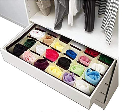 Tank foldable underwear drawer organizer for bra/sock/baby clothes/belts (4 pieces)