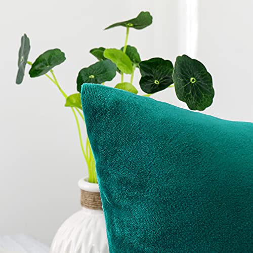Soft Thick Velvet Throw Pillow Covers Decorative Square Cushion Cover For Couch Sofa Bedroom Living Room - set of 2 Pieces