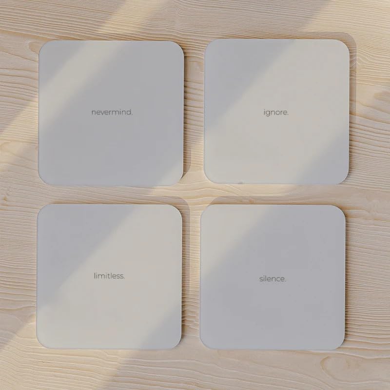 Acrylic Coaster Set of 4, 9×9 cm, Heat and Moisture Resistant Drink Coasters, Mountain Landscape Design, Acrylic for Coffee Tables Desks Dining Decor, Set of Decorative Mats