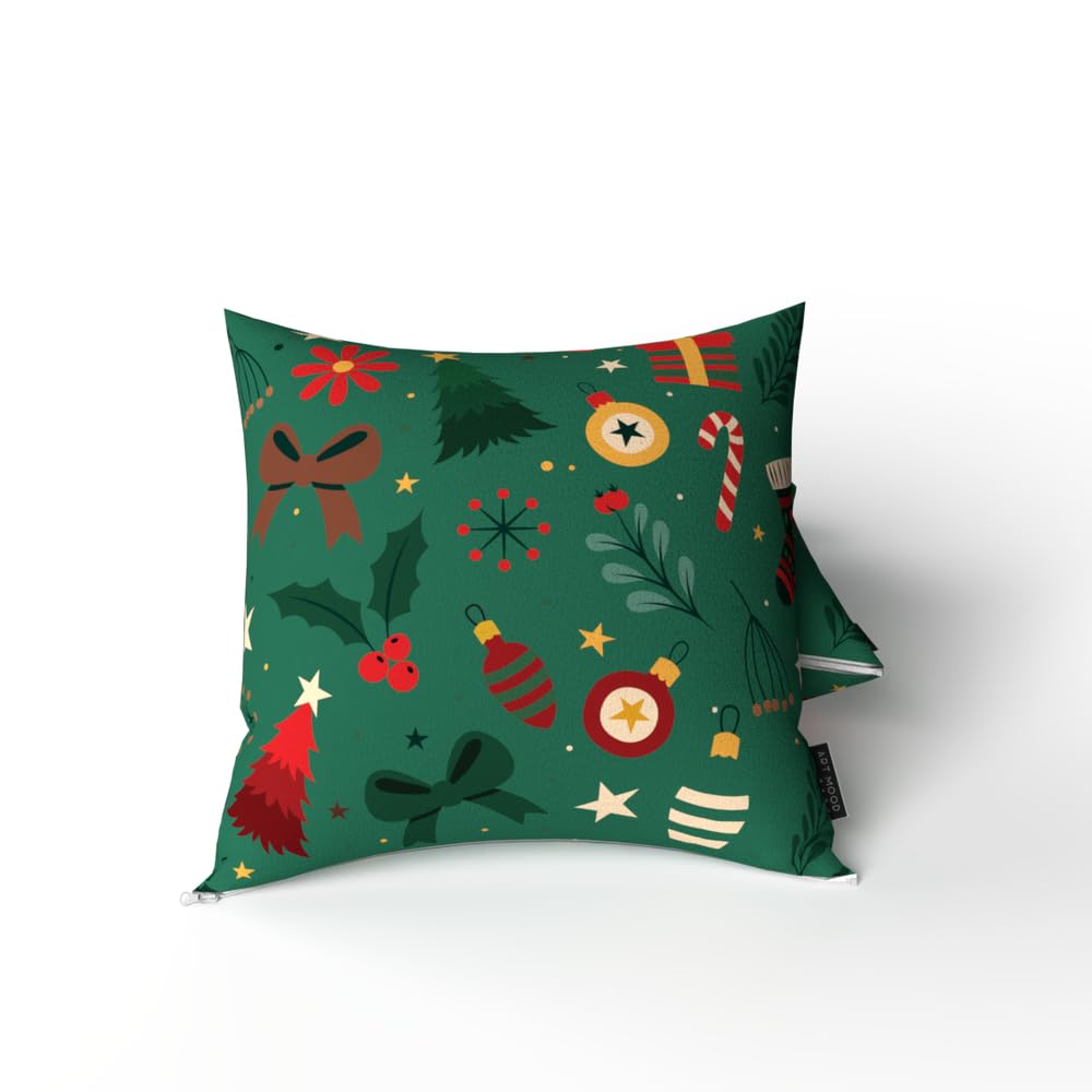 Christmas Cushion 40x40 CM, Washable Soft Holiday Pillow for Sofa, Bedroom, Living Room, or Office, Festive Decorative Accent