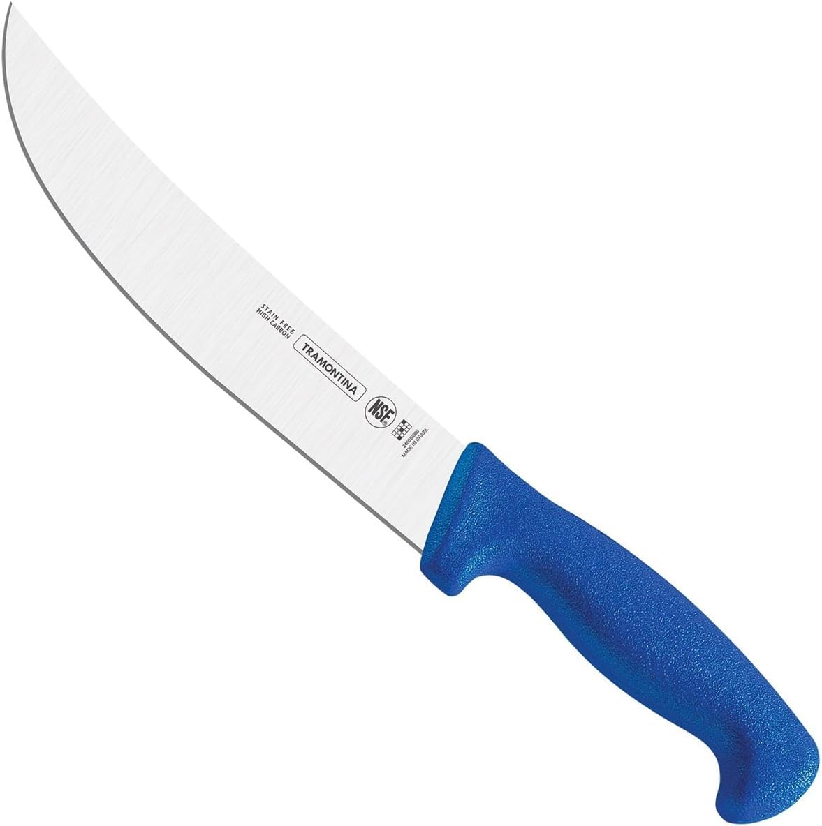 Professional Skinning Knife – 8-Inch Stainless Steel Blade with Blue Textured Polypropylene Handle – Ideal for Butchering