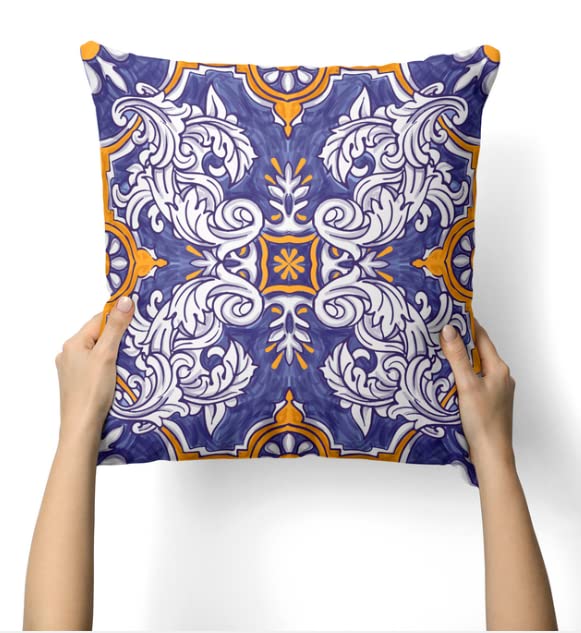 Velvet Fantasy Cushion Cover, a plush multicolor decorative pillow with a dreamy, imaginative pattern, 40x40 cm, adds a soft, luxurious touch and a whimsical vibe to your living space