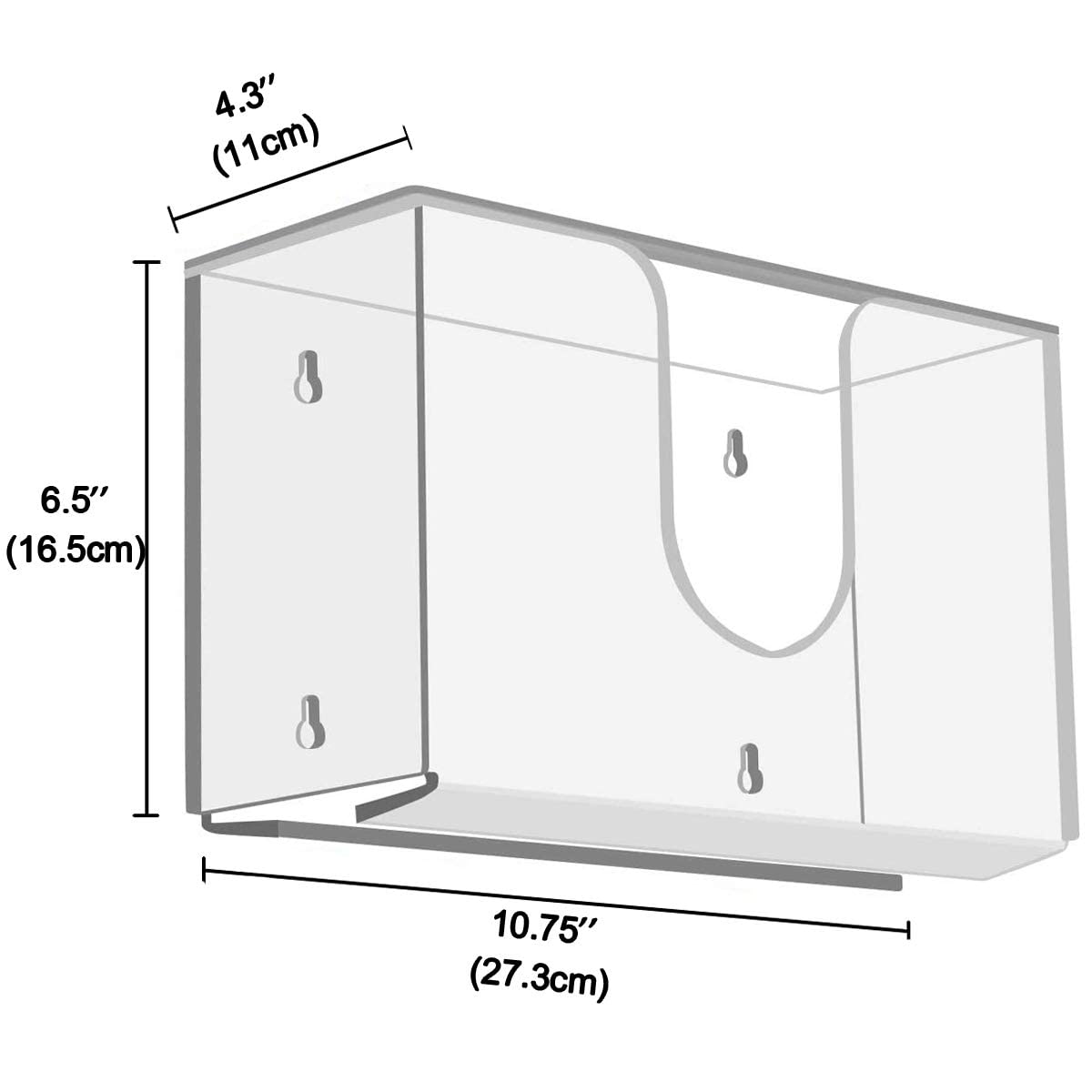 Paper Towel Dispenser Wall Mounted, Acrylic Hand Towel Holder for Folded Towels, Perfect for Kitchen, Bathroom, Restaurants, Durable & Easy to Use