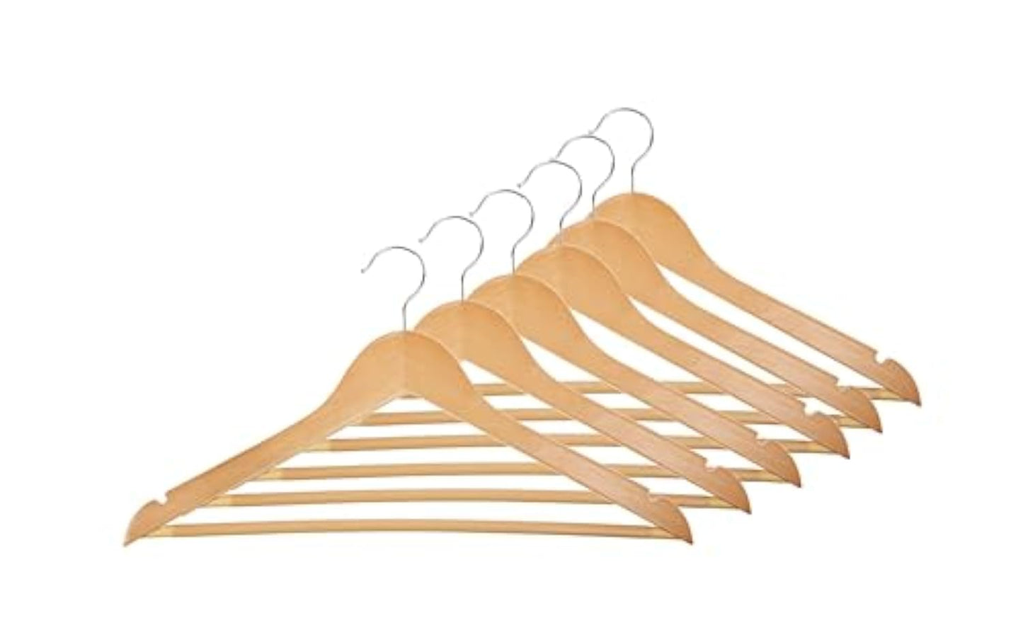 Wooden Clothes Hangers 6 Pcs, One Size