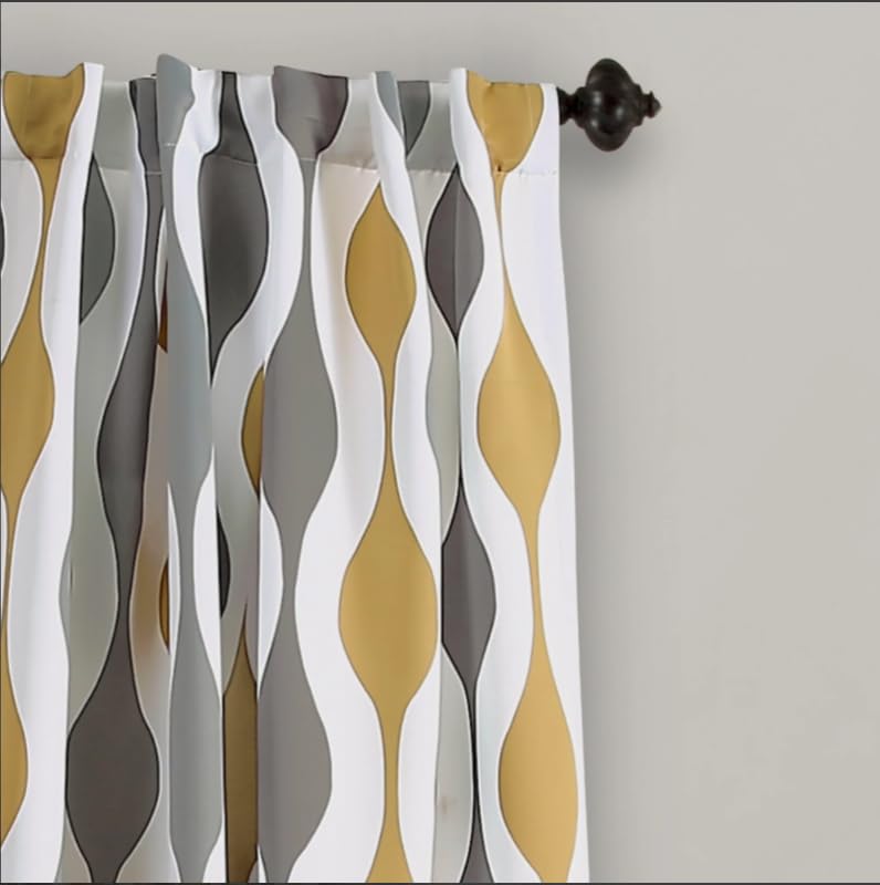Light Filtering Window Curtain with Back Tab Design, Linen Velvet Fabric - 1 Piece