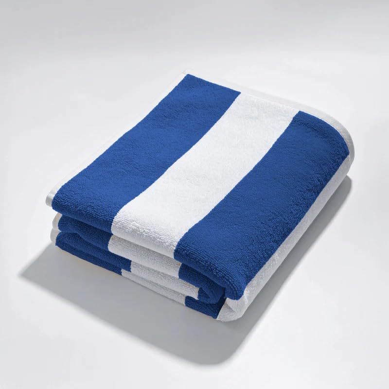 OverSized Beach Towel, 100×200cm Cotton, Ultra Absorbent Soft White Towel for Pool Beach Spa and Travel, Cotton Towel for Lounging and Drying