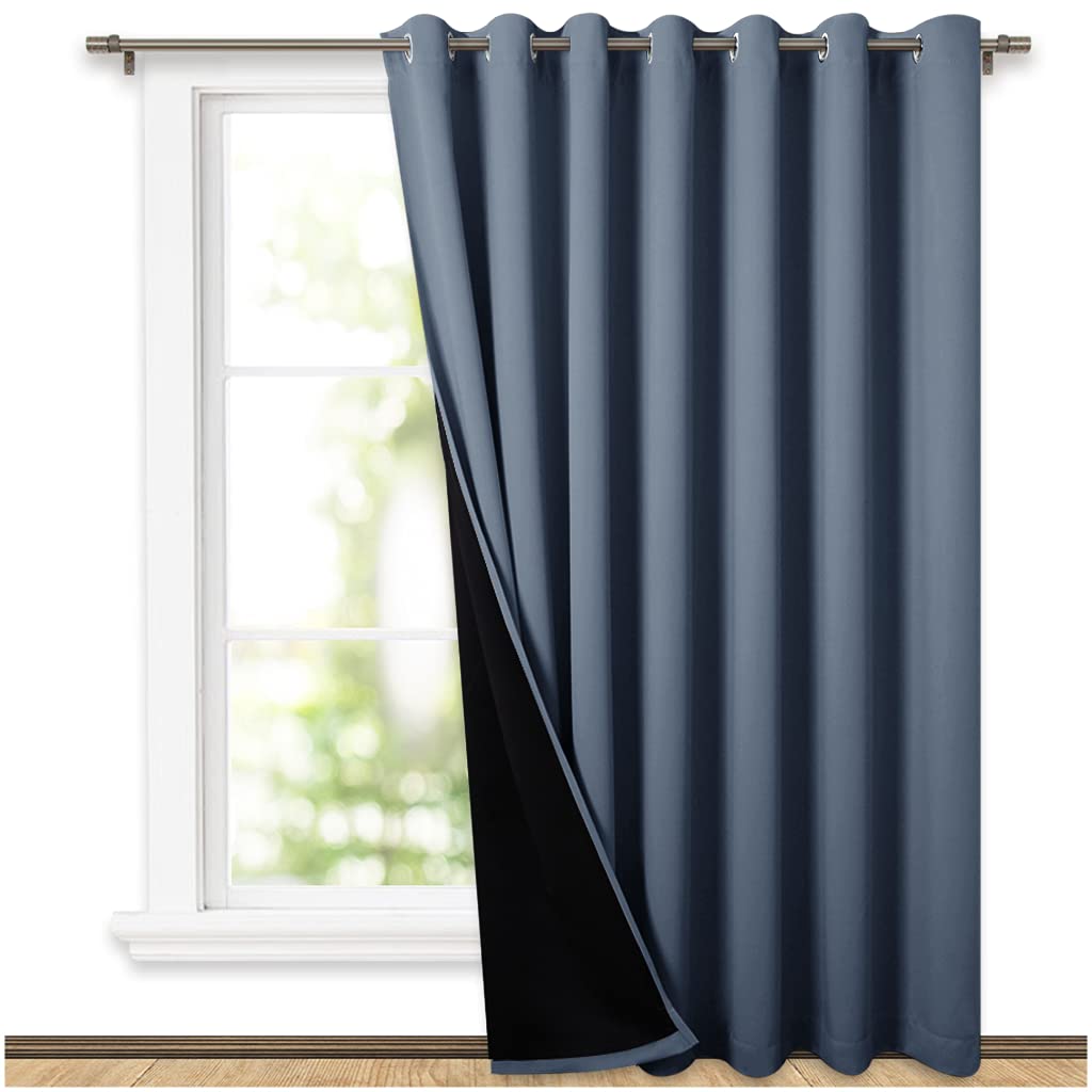 100% Blackout curtains - thermal insulated blackout fabric - two layers fully darkness curtain