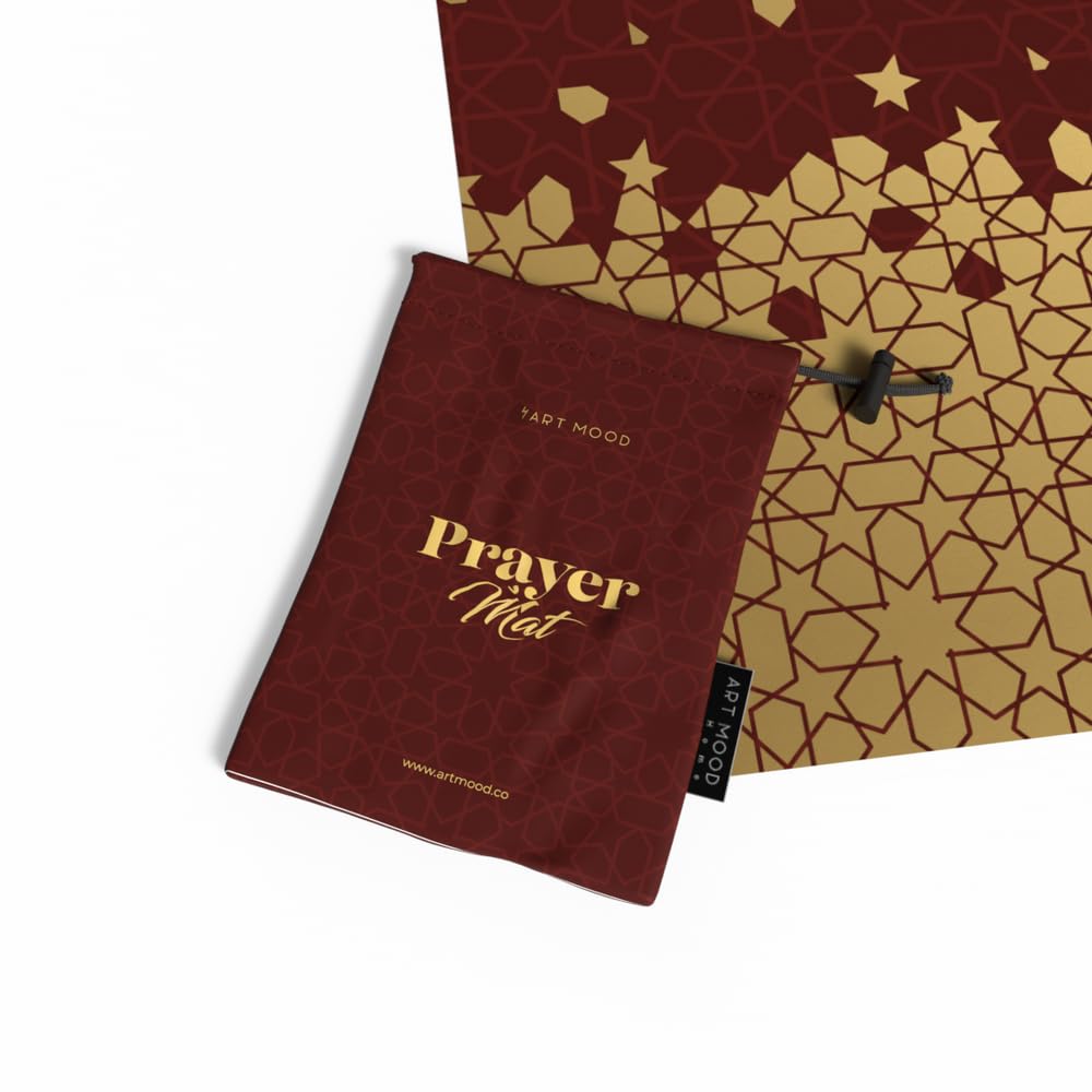 Al Hudda Soft Premium Velvet Prayer Mat - Prayer Rug Designed With Classic And Islamic Art Inspiration - High-Quality Soft, Comfortable
