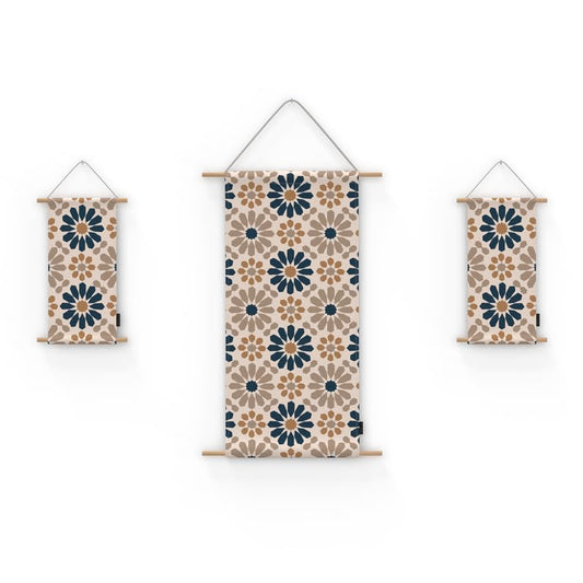 Ramadan's Unique Ace 2 Velvet Fabric Posters Set, a Wall Art Decor Kit for Festive Home Decor, Multicolor, a Modern Abstract Islamic Design for Living Room or Bedroom Decor