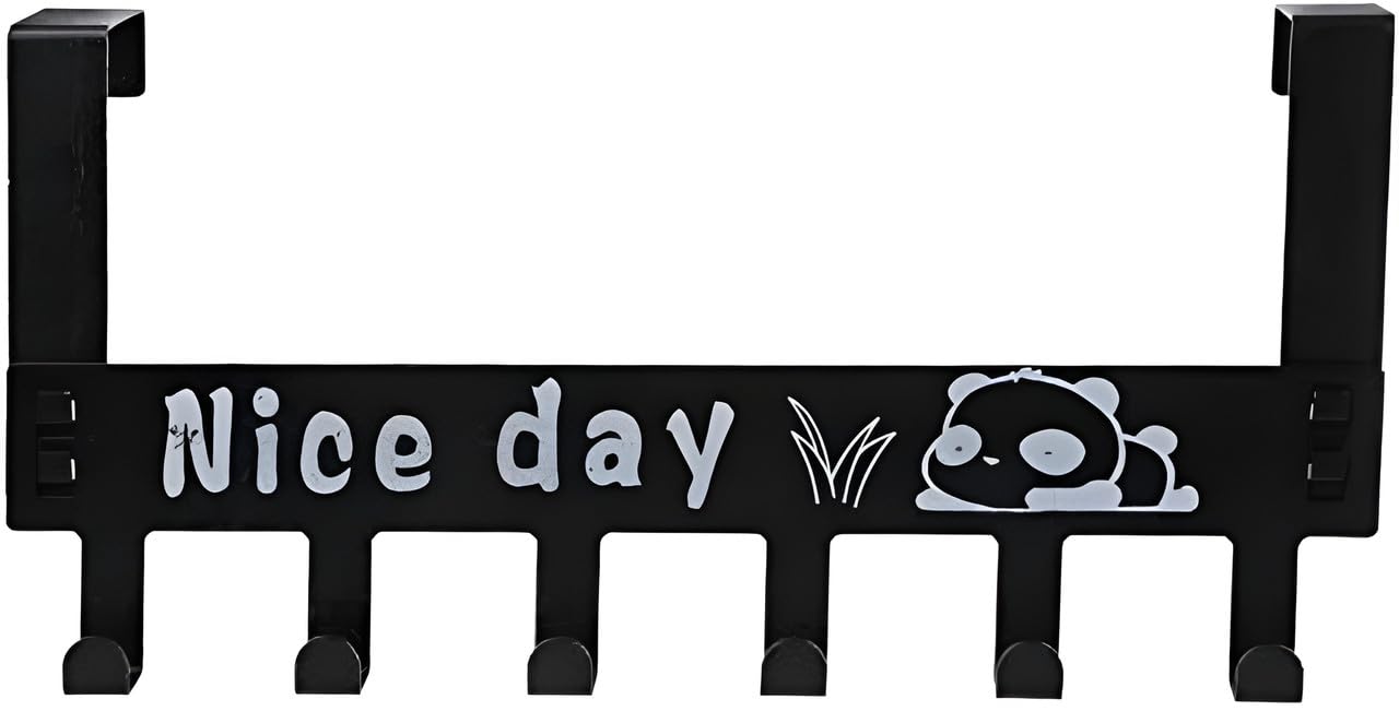 حامل معاطف بـ 6 خطافات، منظم معدني عالي التحمل مع 6 خطافات للمعاطف، والمناشف، والقبعات، والحقائب، مثالي للحمام، وغرفة النوم، والمطبخ، والمدخل