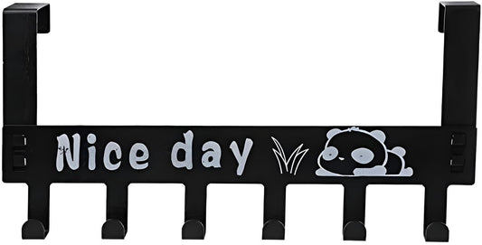 حامل معاطف بـ 6 خطافات، منظم معدني عالي التحمل مع 6 خطافات للمعاطف، والمناشف، والقبعات، والحقائب، مثالي للحمام، وغرفة النوم، والمطبخ، والمدخل