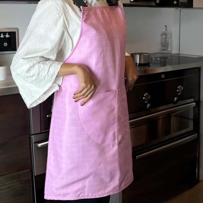 Apron, Cross-Back Design, Soft Cotton-Like Fabric, One Size, Lightweight Breathable Unisex with Front Pocket, for Cooking, and Daily Use