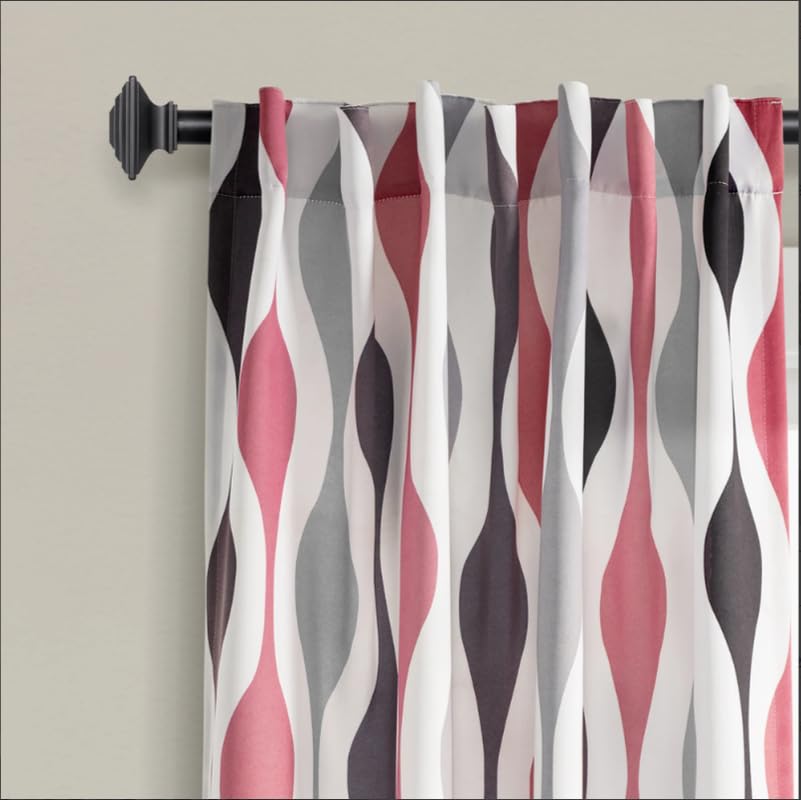 Light Filtering Window Curtain with Back Tab Design, Linen Velvet Fabric - 1 Piece