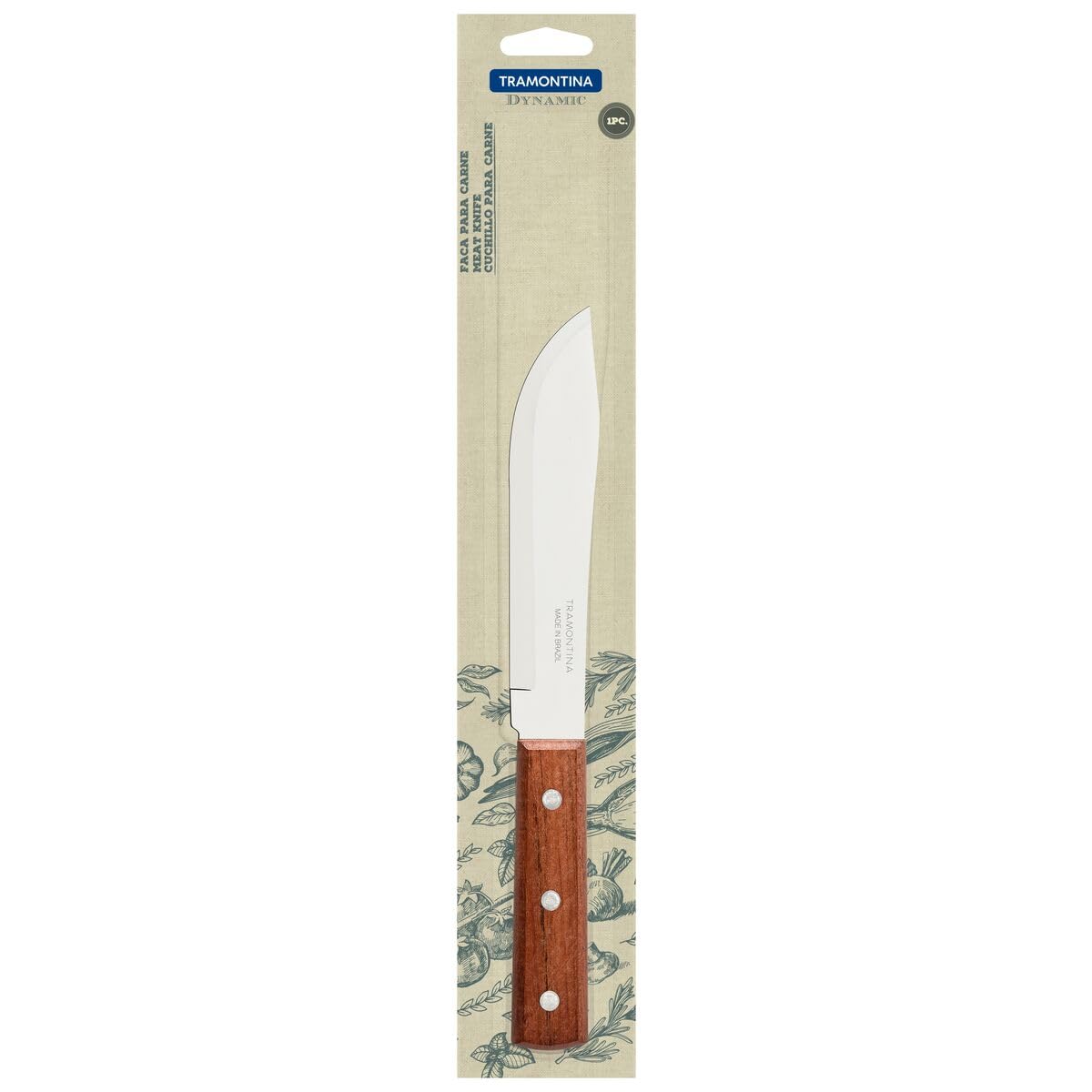Dynamic Stainless Steel Kitchen Knife with Wooden Handle, 6-Inch Blade - Designed for High Performance and Durability, Ideal for Professional and Home Kitchens, Precision Crafted