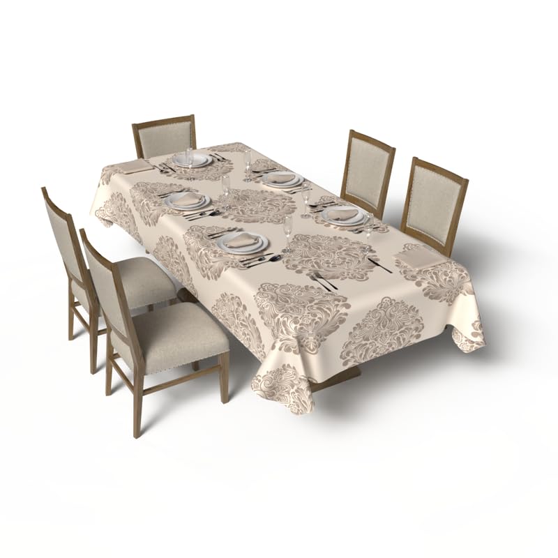 Queen Tablecloth and Napkins Set - 6 Pieces - Satin Material