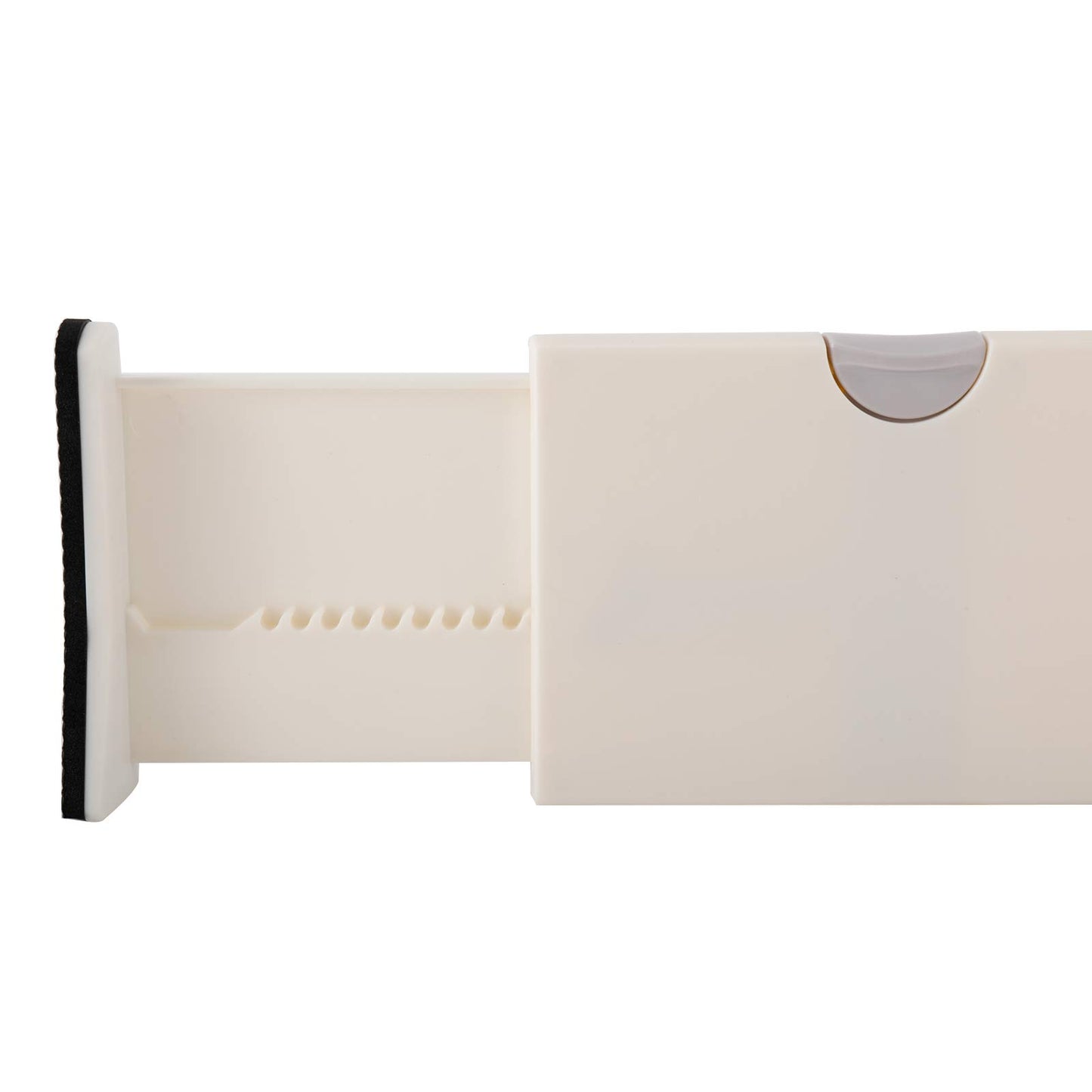 RealPlus 5pcs Adjustable Drawer Dividers Organizer Separators Expandable from 11-17", Plastic Dresser Organizer for Kitchen Bedroom Bathroom Office Desk Closet Clothing