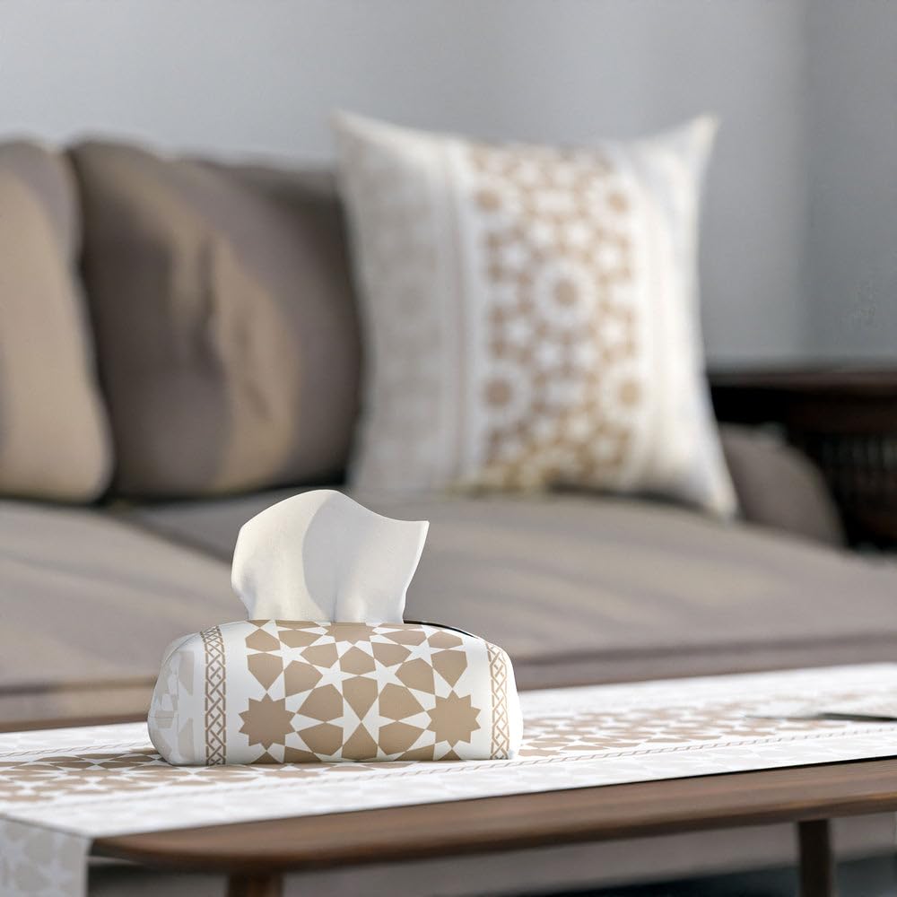 Décor Bundle Collection - Table Runner, 2 Cushion Covers, 4 Coasters, 3 Fabric Posters, Tissue Box – Elegant Home Set for Living Room or Dining