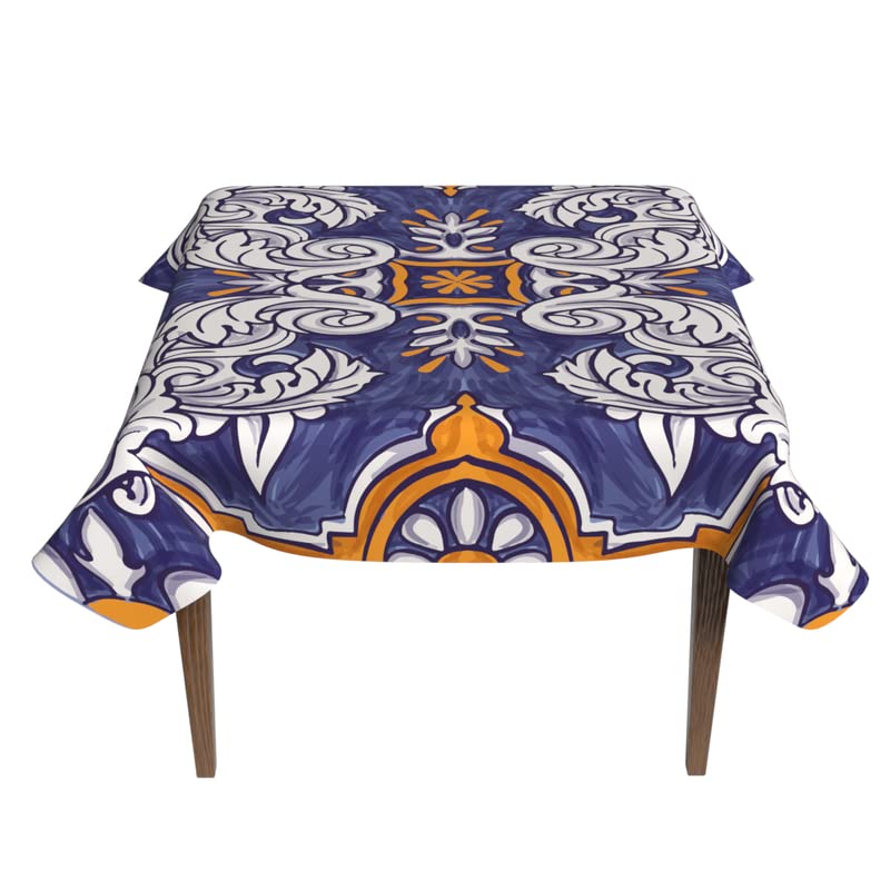 Fantasy Waterproof Tablecloth, a Multicolor 140x140 cm Square Table Cover made from Spillproof Polyester, a Whimsical and Stain-Resistant Protector for Parties and Family Dining
