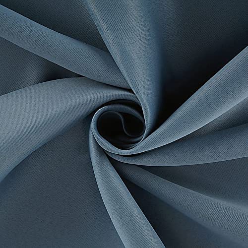 Petrol Blue Blackout Curtains - steel Grommets - thermal Insulated fabric – for room darkness – 1 panel