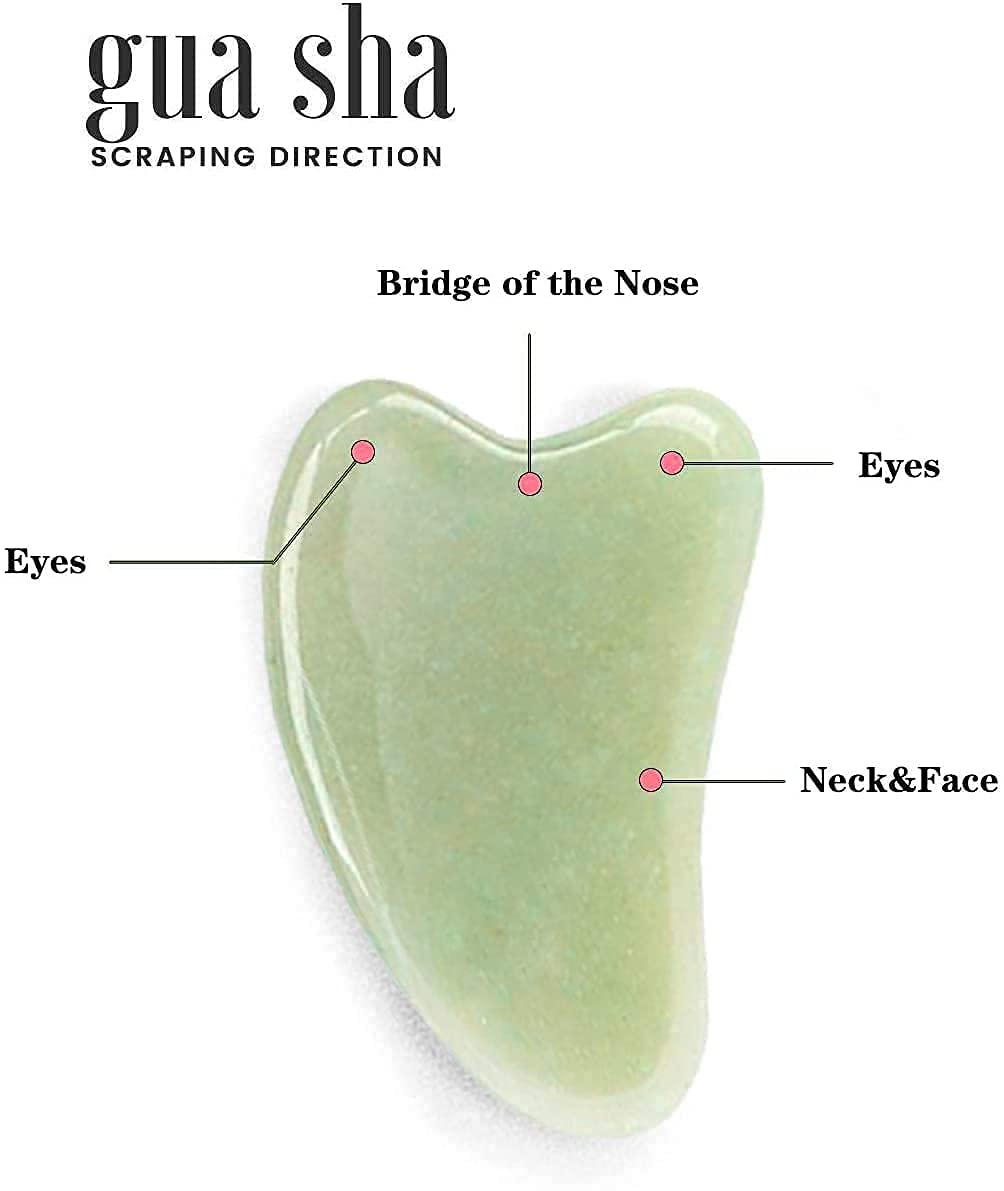 ZN Roller Face Massager For Women Men | 100% Natural Jade Stone Facial Roller Massage with Gua Sha Tool for Face Eye Neck Foot Massage | Skin care And Anti-Aging Therapy