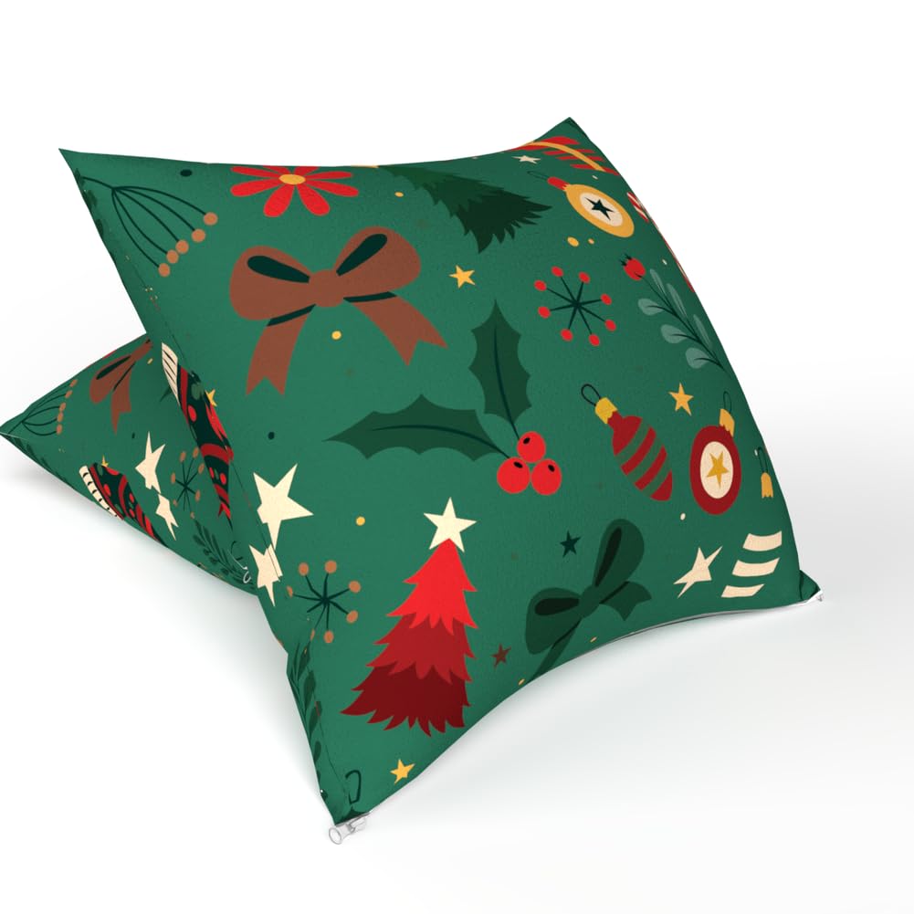 Christmas Cushion 40x40 CM, Washable Soft Holiday Pillow for Sofa, Bedroom, Living Room, or Office, Festive Decorative Accent