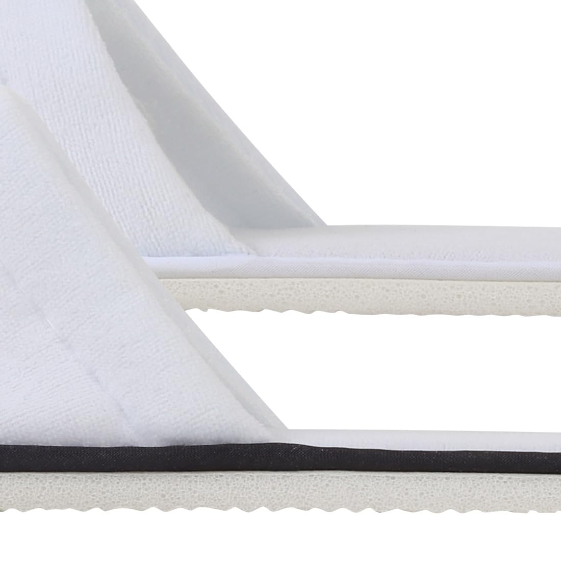 INtex HOME Closed Toe Disposable Slippers - Comfortable and Lightweight Guest Slippers for Hotels Spas and Home - for Men and Women 2 Pairs - White, One Size