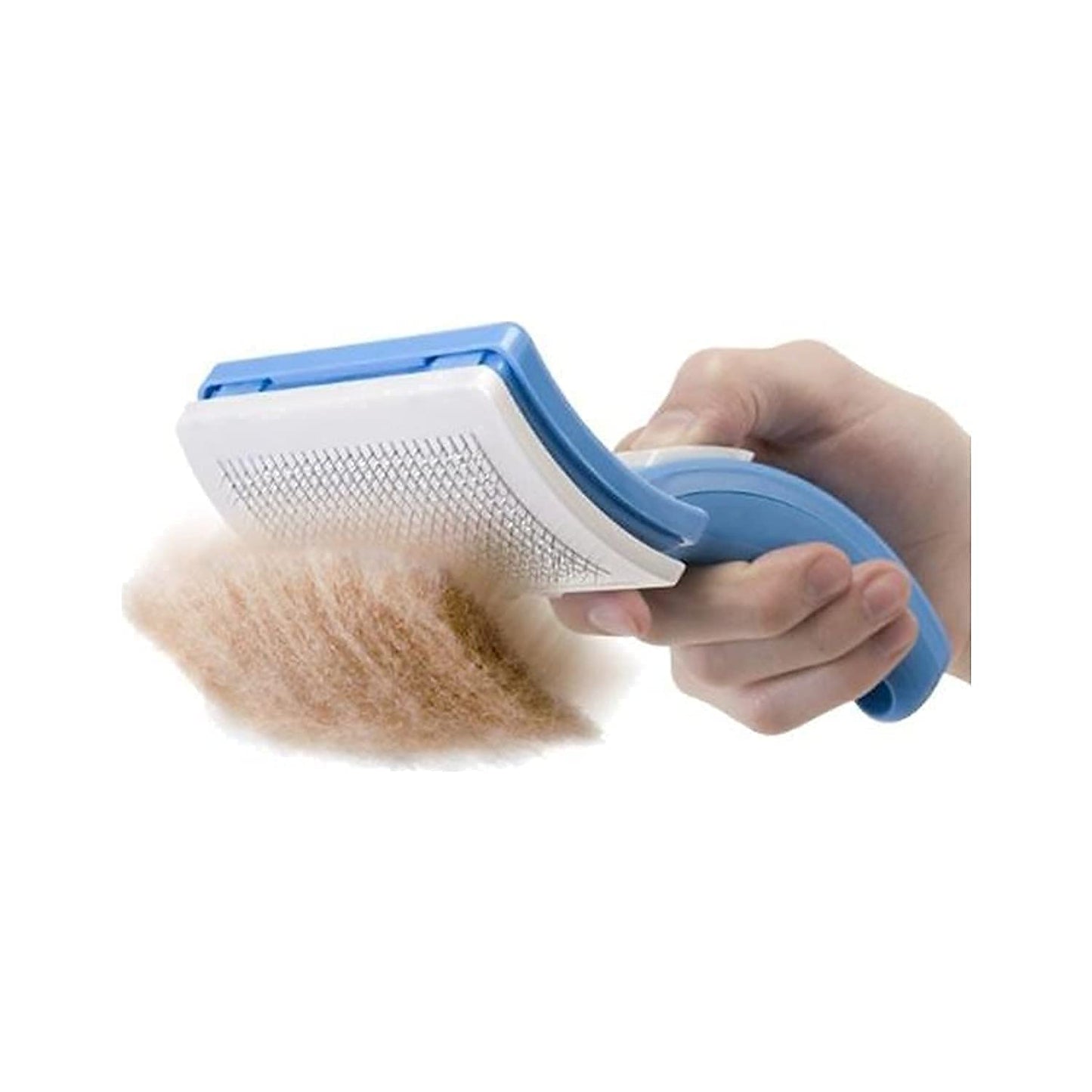 PetZoom Self Cleaning Grooming Pet Brush (Blue)