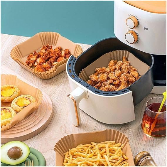 100pcs Air Fryer Liners 7.9 Inch Square