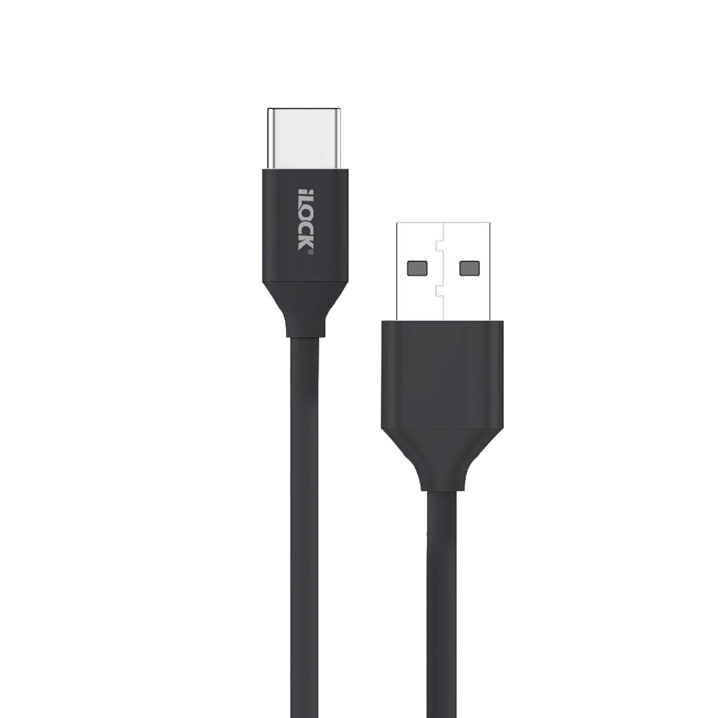 iLOCK Charge & Sync Cable | 1 Meter | Fast Charging & Data Sync | Durable PVC Design (USB-A to TYPE-C, Black)