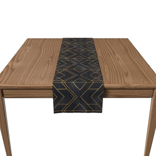 Canvas Golds Graphite Runner, a Durable Decorative Centerpiece with a Rich, Elegant Design, 35x140 cm, Multicolor, perfect for a Sophisticated and Modern Dining Table Decor Theme