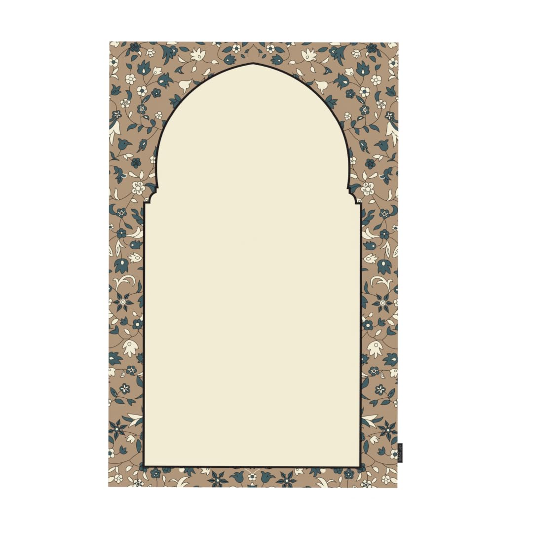 Al-Qubba Portable Prayer Mat, a Waterproof, Lightweight, and Compact Pocket-Sized Travel Rug, Beige, perfect for Muslims on the go, ensures a clean and comfortable surface for daily Salah