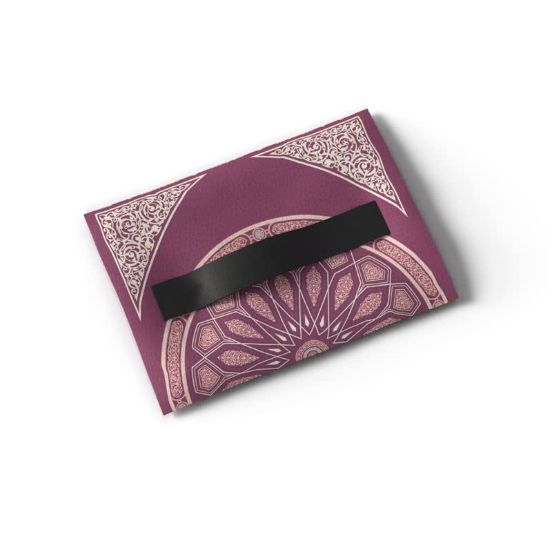 Velvet Prayer Mat in a deep Purple, 68x117 cm, a luxurious and soft rug with a classic dome design, perfect for creating a comfortable and dedicated space for your daily prayers