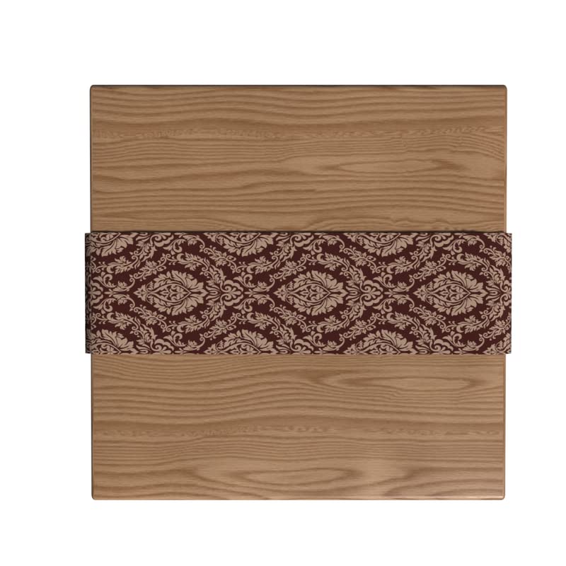 Canvas Maroon Sophia Runner, a Durable Decorative Centerpiece in Maroon & Tan, 35x140 cm, with a Rich, Elegant Pattern for a Warm and Sophisticated Dining Table Setting