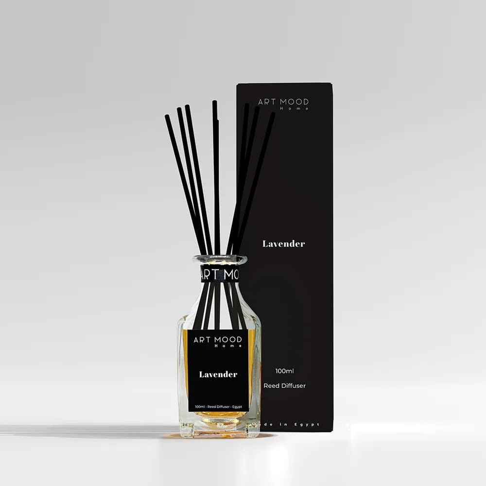 Reed Diffuser Gift Set, 100ML Oil Refill with Concrete Holder, 7 Fiber Sticks and Fragrance Samples, Long-Lasting Home Scent for Modern Interiors
