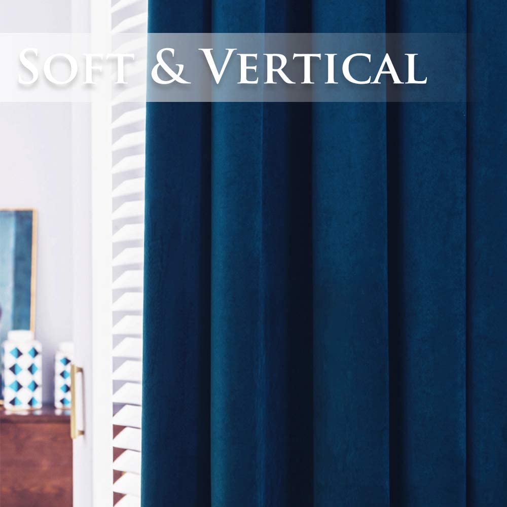 Elegant Velvet Curtains - Thermal Insulated Curtains for Living Room,steel Grommets - Light Blocking Shades - 2 panels