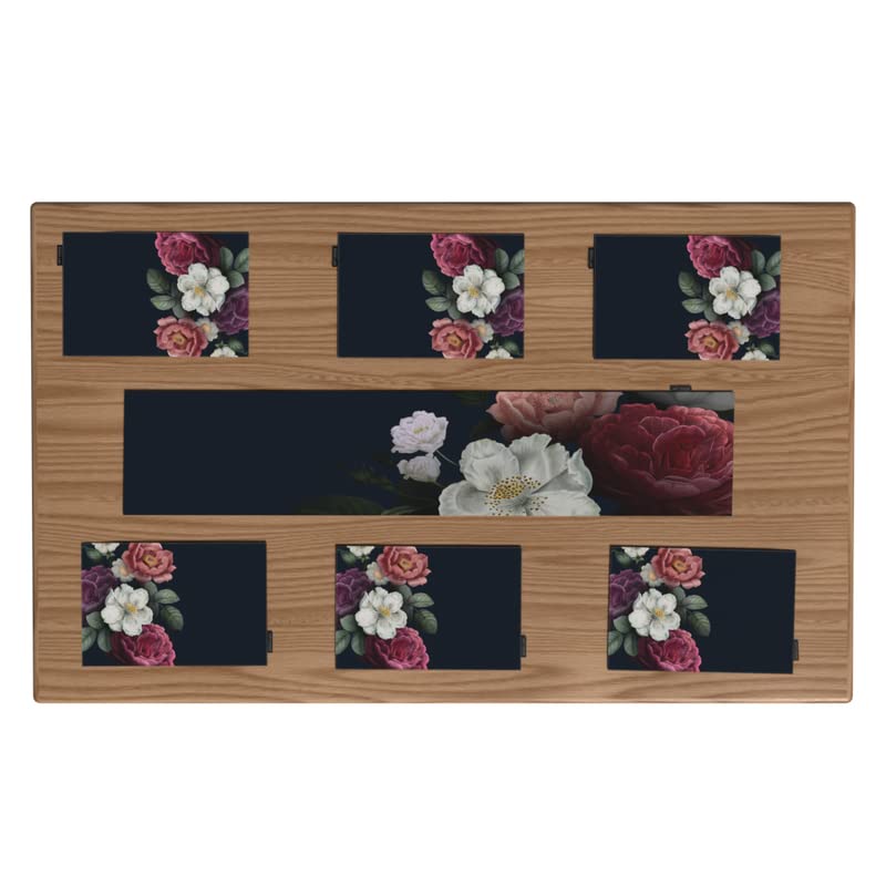 Canvas Floral Dreams Placemats, Set of 6 Durable Table Mats with a Whimsical Multicolor Design, each 45x30 cm, Washable and Heat-Resistant for Protecting your Dining Table