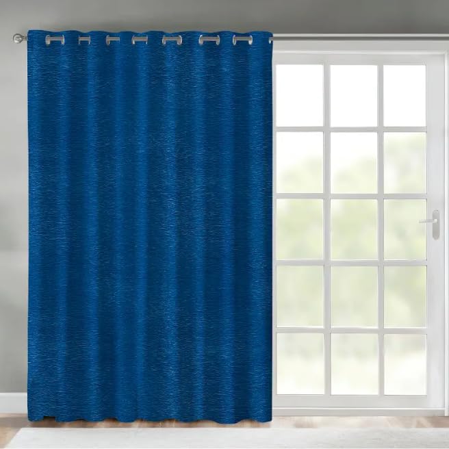 Faux Linen Textured Curtains Durable Fabric-Light Filtering Drapes forLiving Rooms Reception and Bedroom - Steel Grommets - Single Panel