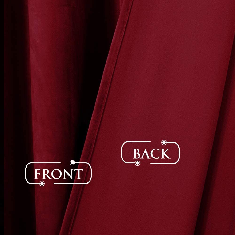 Elegant Velvet Curtains - Thermal Insulated Curtains for Living Room,steel Grommets - Light Blocking Shades - 2 panels