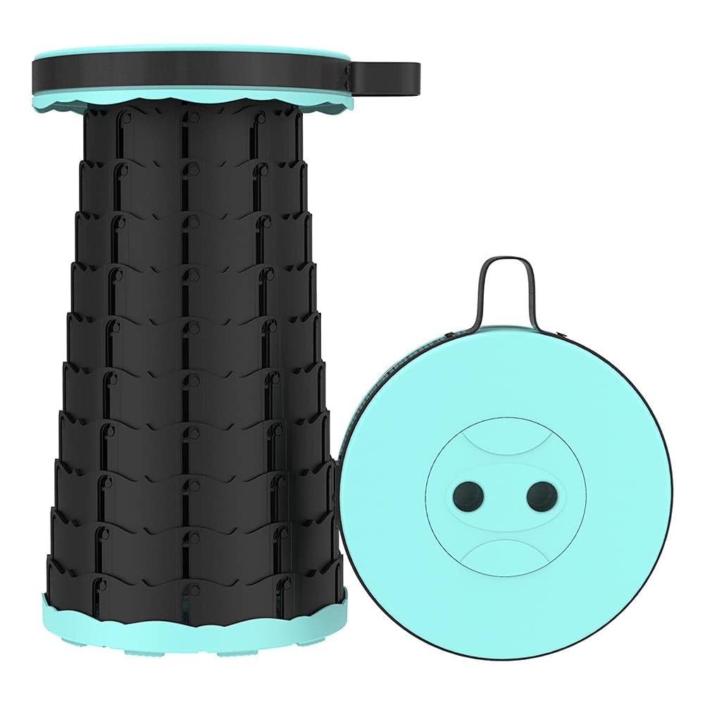 كرسي سفر بلاستيكي محمول قابل للطي والسحب، مقعد قابل للطي بتصميم رائع، خفيف الوزن وقابل للتعديل للتخييم وصيد الأسماك والمشي لمسافات طويلة والبستنة والاستخدام في الهواء الطلق