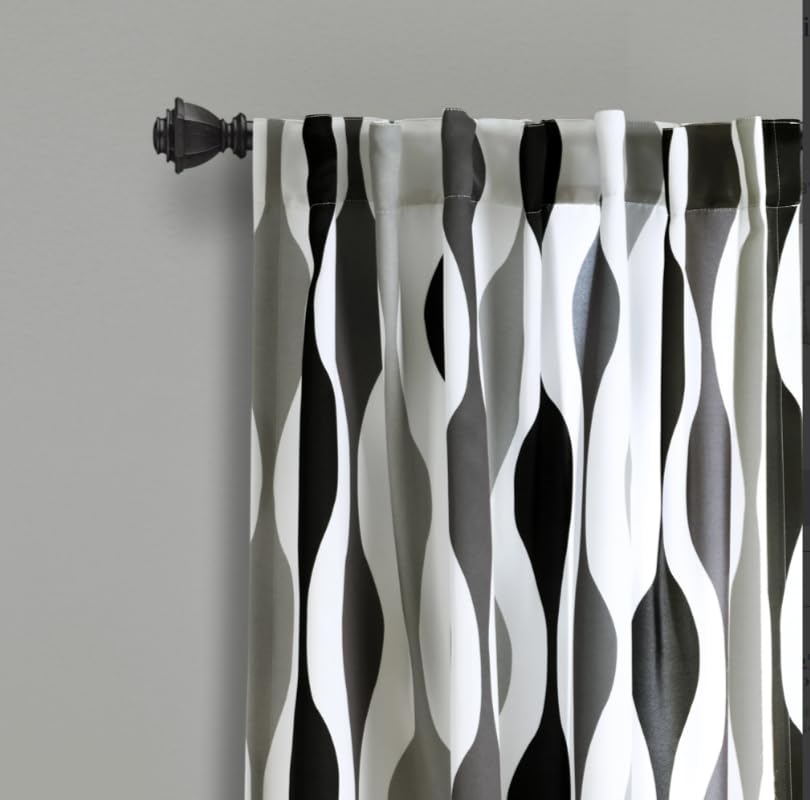 Light Filtering Window Curtain with Back Tab Design, Linen Velvet Fabric - 1 Piece