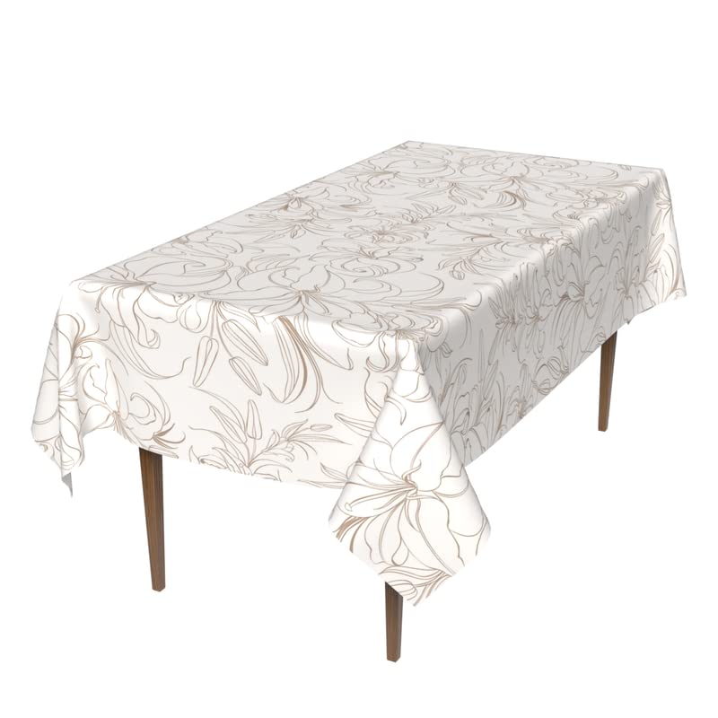 Jia Waterproof Tablecloth, a Spillproof Rectangular Table Cover made from Durable Polyester Fabric, 140x300 cm, a Stain-Resistant Protector for Kitchen, Dining, or Outdoor Party Use