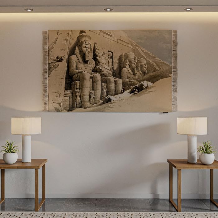 Wall Rug – Islamic Wall Hanging – Decorative Woven Tapestry for Home, or Office – Soft Fabric with Fringe – Religious Art – 1 Piece